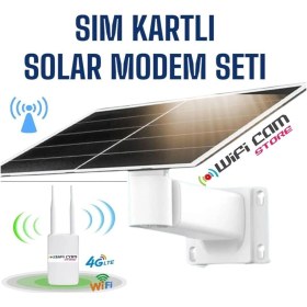 Resim Solar Enerjili 4g Dış Mekan Wıfı Router Modem Seti Sim Kart İle Kullanım-116139 