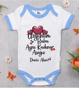 Resim Bitmeyenkartus Bk Kids Kişiye Özel Mavi Bebek Body Zıbın - Model 64 