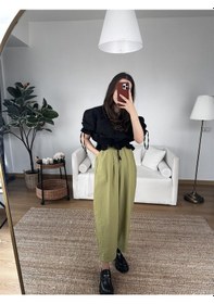 Resim Lemajh Şalvar Pantolon Yeşil-yeşil Yeşil 