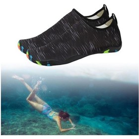 Resim Suntek Su Ayakkabısı Plaj Kıyafeti Hızlı Üzerinde Kadın Siyah 