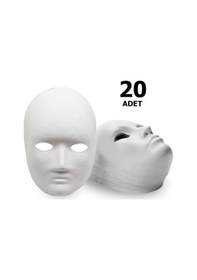 Resim 20 Adet. Karton Maske. Boyanabilir Eğitici Maske Boyama. Etkinlik 