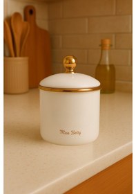 Resim Vntgkvn-004 Miss Betty Vintage Style 12 Cm Emaye Kavanoz 001 