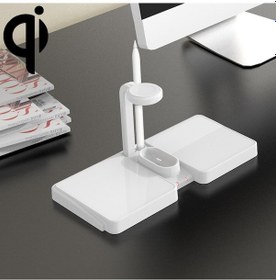Resim Sunskyy K04 4 İn 1 10 W Qi Standart Kablosuz Şarj Cihazı Beyaz 