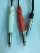 Resim Mykablo 3.5 Mm Stereo To 2x 6.3 Mm Mono Kablo 1.8 Metre 