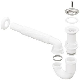 Resim Aqua Bagno Comfort Lavabo Sifonu, Koku Önleyici, Ayarlanabilir, Süzgeç Dahil 