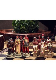 Resim Mısır - Roma Temalı Orta Boy Lüks Satranç Ve Yenigün Satranç Tahtası 