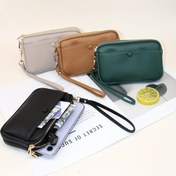 Resim Şık Çift Fermuarlı Mini El Çantası, Klasik Telefon Çantaları El Askısıyla, Çoklu Renk Seçenekleri 