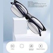 Resim Erkekler Için Akıllı Gözlük Kadınlar, Bluetooth Touch Control AI Çeviri Gözlükleri 150 Dili Destekler, Mikrofonlu Çok Fonksiyonlu Dil Çevirmen, Sesli Asistan 