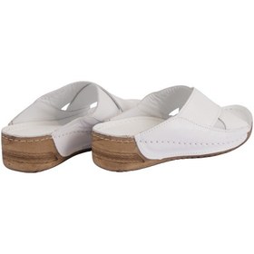 Resim Napa Shoes Ortopedik Konforlu Çapraz Bantlı Kadın Terlik Napa-312 Beyaz 