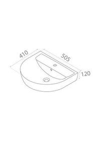 Resim Turkuaz Seramik Bella Banyo Lavabo 40 x 50 CM 
