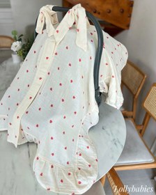 Resim Müslin Puset Örtüsü | Love Serisi | %100 Pamuk, Nefes Alabilen 