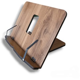 Resim hü ma tasarım ve aksesuar Hüma Ahşap Tablet Telefon Tutucu Ayarlanabilir Kitap Okuma Sehpası Standı Rahle 