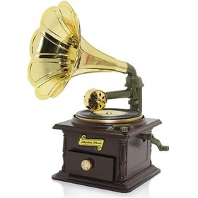 Resim Uslucan Alışveriş Gramafon Müzik Kutusu 