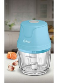 Resim Kiwi KC-8204 3 Bıçaklı Şarjlı Cam Hazneli Gıda Doğrayıcı 