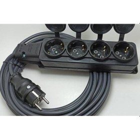 Resim Bemis 4'lü Kauçuklu Priz 3x2.5mm Uzatma 6 MT 