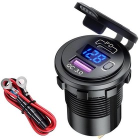 Resim Dolıty Çift Usb Araç Şarj Cihazı Hızlı Led Mavi-ışık 