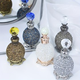 Resim MSGIN 15ml Vintage Taşlı Parfüm Şişesi - Esansiyel Yağlar & Kozmetikler için Şık Cam Damlatıcı, Seyahat & Tatiller için Mükemmel (Boş) 