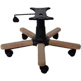 Resim Kamusalmarket Ahşap Kaplama Yıldız Ayak Seti Tek Kolu Mekanizma Naturel Boyasız 