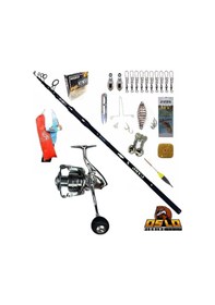 Resim Carp-x 390cm 3,5lbs Oslo Shark 6000 Profesyonel Surf Sazan Kıyı Olta Takımı Seti 