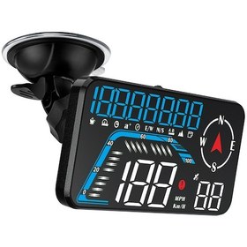 Resim Cbtx G12 Hud Gps Dijital Araç Hız Göstergesi Ön Cam Vantuz Montajlı Head-up Display - Mavi+beyaz 