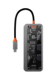Resim Ally Type-c To Usb3.0 3+3.5mm+hdmı+vga+sd/tf+ Ethernet Çoğaltıcı 