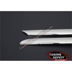 Resim Renault Clio 4 Hb 2012 - 2019 Ön Panjur 2 Parça Paslanmaz Çelik 