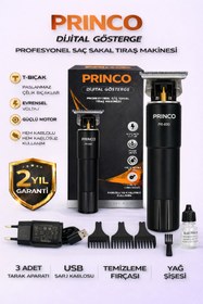 Resim Princo ŞARJLI SAÇ SAKAL TIRAŞ MAKİNASI PR-690 SİYAH 