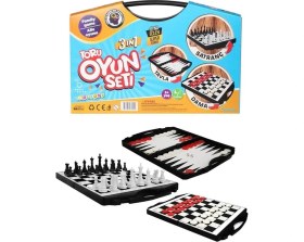 Resim Beruflic Toru 3 In 1 Çantalı Oyun Seti Satranç-Dama-Tavla 