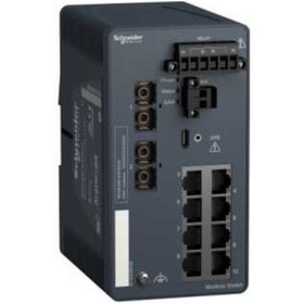 Resim Mcsesm103f2cu0 - Modicon Yönetilen Anahtar - Bakır İçin 8 Bağlantı Noktası + Fiber Optik Çok Modlu İçin 2 Bağlantı Noktası 