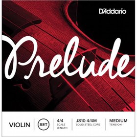 Resim D'addario J810 Prelude 4/4 Tam Boy Keman Tel Seti (başlangıç/orta Seviye) | Masif Çelik Çekirdek, Medium Tansiyon, Stabil Akort Tutuşu Ve Öğrenciler İçin Yüksek Dayanıklılık 