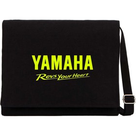 Resim Yamaha Revs Your Heart Siyah Kanvas Postacı Çantası - Siyah 