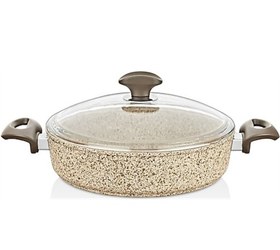 Resim Falez Creamy 24 Cm Kısa Granit Tencere Krem Rengi 