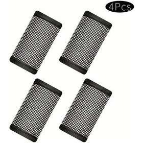 Resim Xuweiwei White Rhinestone 4lü Set Lüks Yapay Deri Araç Kapı Kolu Kılıfları 