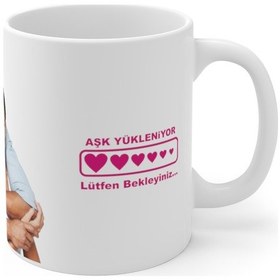 Resim Kişiye Özel Resimli Aşk Yükleniyor Tasarımlı Bardak 