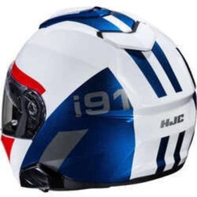 Resim HJC İ91 Bina Mc21 Çene Açılır Kask Beyaz - Kırmızı - Mavi 