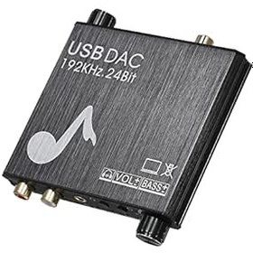 Resim Tianwu DAC Ses Dönüştürücü Dijitalden Analoga Ses Dönüştürücü USB Ses Kartı 192KHz Ses Seviyesi/Bas Ayar Düğmesi ile Örnekleme Hızı 