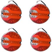 Resim Eska 4lü Takım Hamburger Lamba 4 Fonksiyonlu Akarlı Kayarlı Neonlu Lamba 12v 