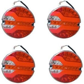 Resim Eska 4lü Takım Hamburger Lamba 4 Fonksiyonlu Akarlı Kayarlı Neonlu Lamba 12v 