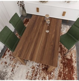 Resim Pasific Home Single Mutfak Yemek Masası, 120x80 cm, Dikdörtgen, Ceviz 