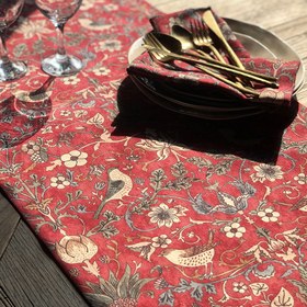 Resim Sertex Home Kuş Desenli Runner - Bordo 