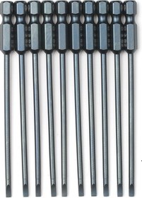Resim Kosona S2 Çelikten Yapılmış 10'lu Paket, Manyetik, 10cm Uzunlukta, Dayanıklı Darbeli, Yüksek Torklu, Slotted Tornavida Ucu Sl3 