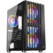 Resim Powerboost Vk-h002b Usb3.0 4x14cm Argb Fanlı Mesh Panel Siyah Kasa Psu Yok 