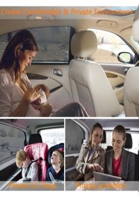 Resim Araç Yan Cam Güneşlik Anne Bebek Emzirme Araba Kapı Camı Perdesi Çocuk Koruyucu Oto Sineklik Örtüsü 