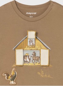 Resim MAYORAL Erkek Bebek Baskılı Sweatshirt Kahverengi 