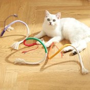 Resim SILICAT Zil ile Pluş Kedi Oyuncak, Dayanıklı İp Diş Temizleme Pet Oyuncağı, Batarya Gerekmez, Etkileşimli Oyun Aksesuarı için Kediler 