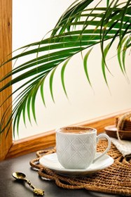 Resim Karaca Balat 6 Kişilik Kahve Fincan Takımı 90 ML 