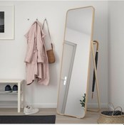 Resim Modern Ikornnes Dişbudak 52x167 Cm Ayaklı Boy Aynası 