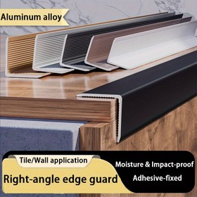 Resim Alüminyum Alaşım Duvar Köşe Kenar Dekorasyon Şeridi, 3 Parça Set 