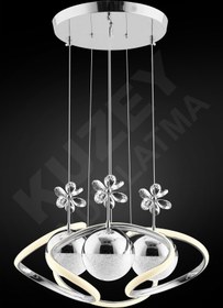 Resim GYK LİGHT Drone kumandalı gümüş 3 renk aydınlatma avize 