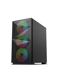 Resim İzoly B709 Cyperpunk Tempered Glass 550W Matx Gaming Bilgisayar Kasası 
